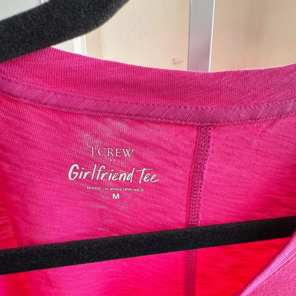 J. Crew Vibrant Pink Long Sleeve Tee. Size M